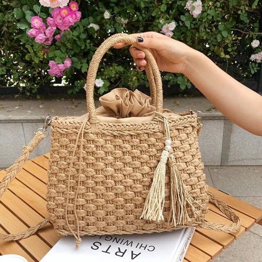 Sac en paille vintage