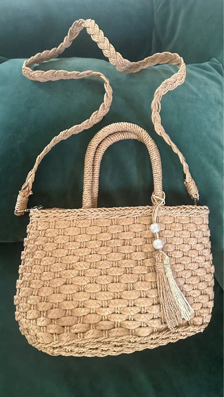 Sac en paille vintage