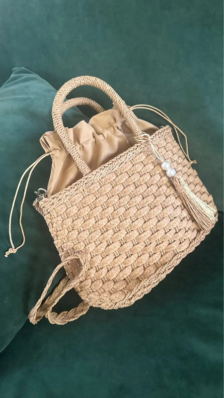 Sac en paille vintage