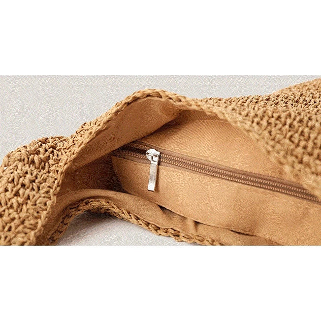 Sac en paille Hobo – Style Bohème