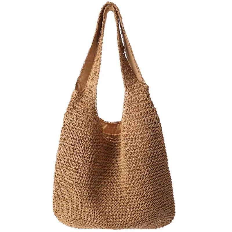 Sac en paille Hobo – Style Bohème