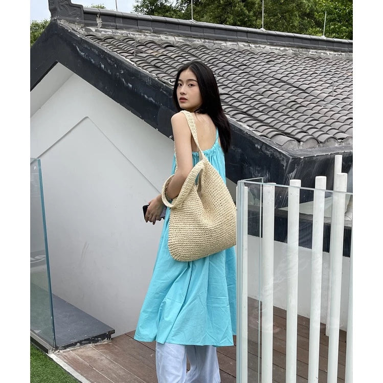 Sac en paille Hobo – Style Bohème